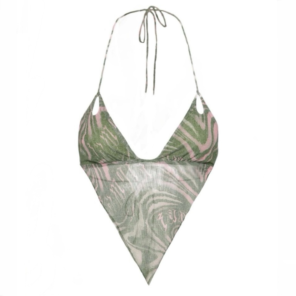 LEXXI Top- I.AM.GIA Green and Pink Halter Top